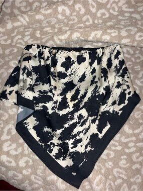 Black and Cream Animal Print Women's top